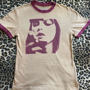 Taylor Swift Midnights Tee with Burgundy Collar (RARE)